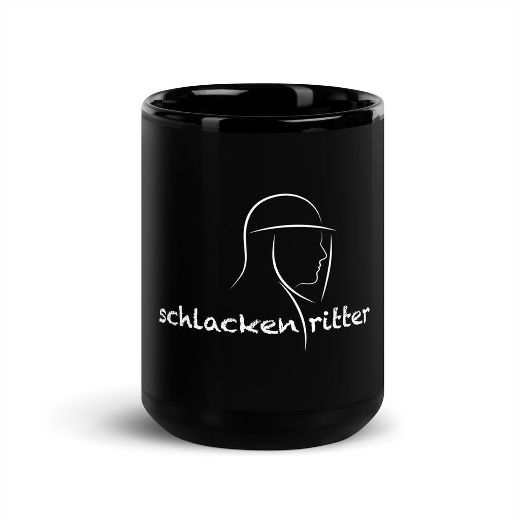 Schwarze glänzende Tasse
