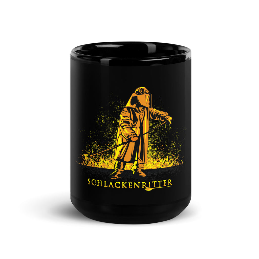 Schwarze glänzende Tasse
