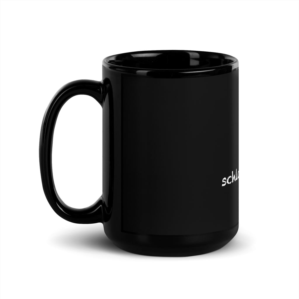 Schwarze glänzende Tasse