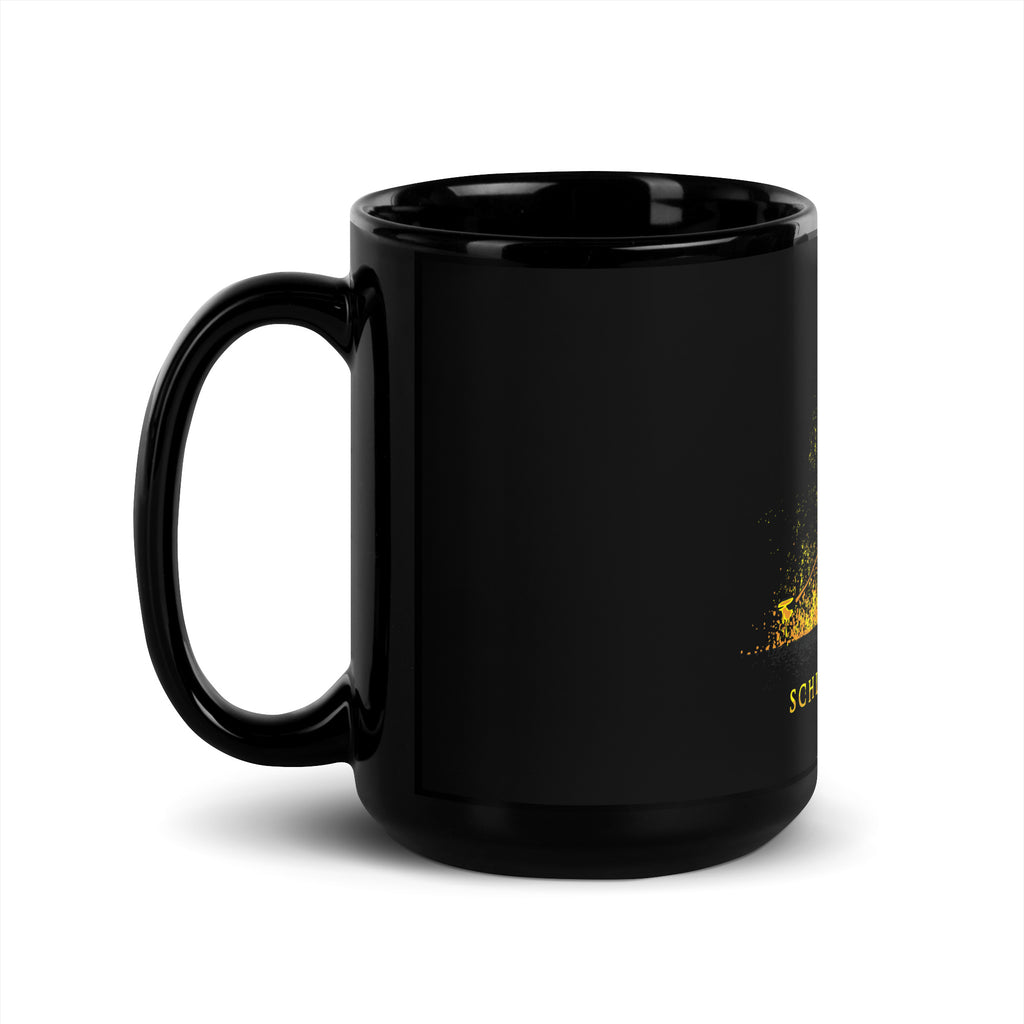 Schwarze glänzende Tasse