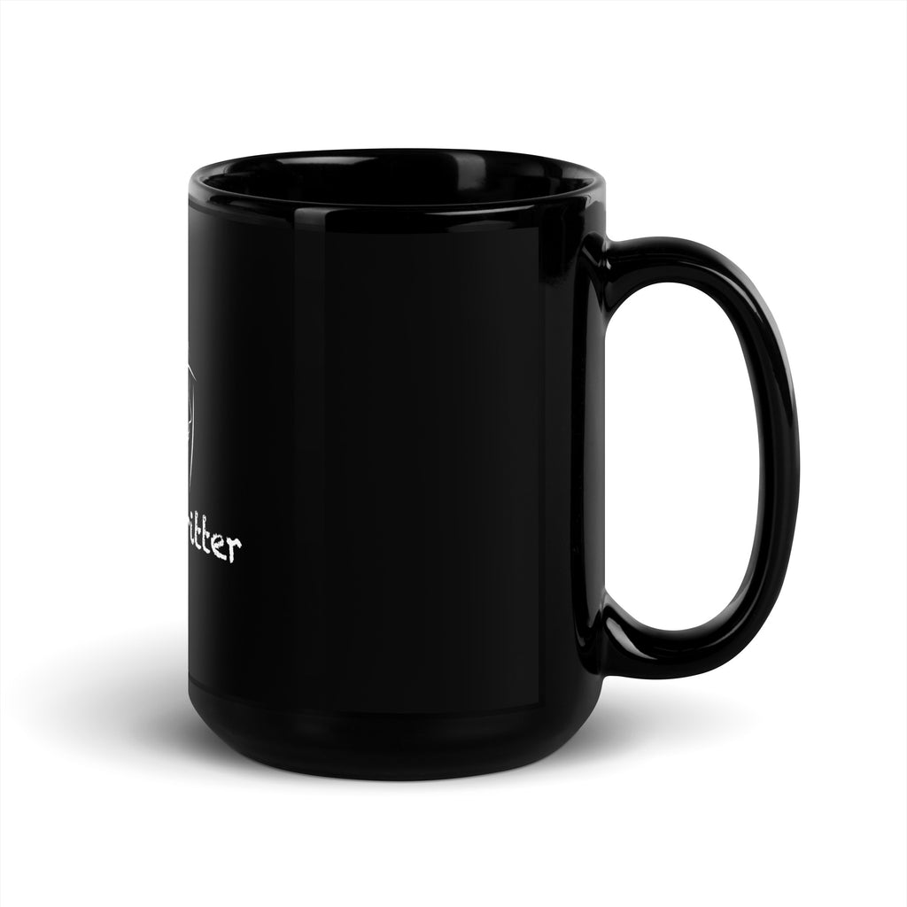 Schwarze glänzende Tasse