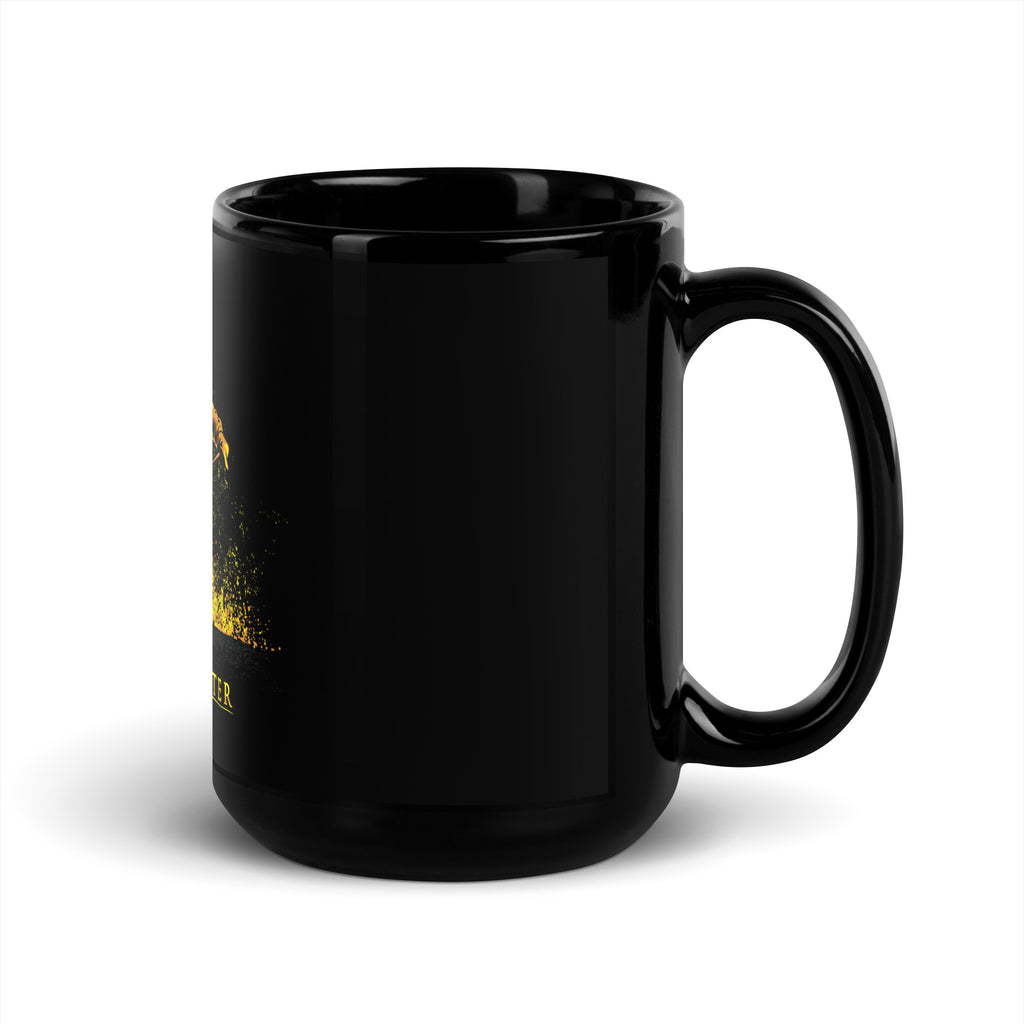 Schwarze glänzende Tasse